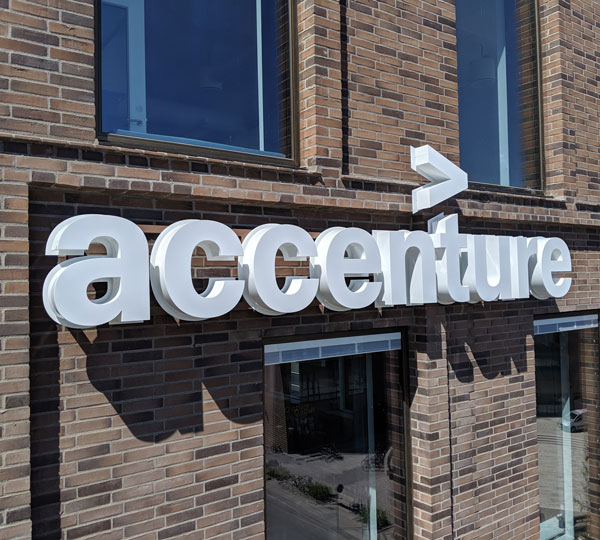 Accenture facadeskiltning