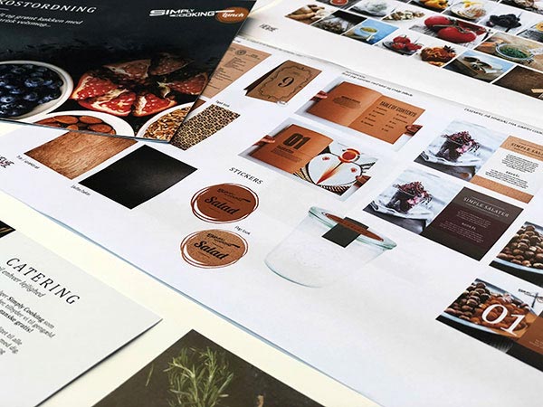 Grafisk design visuel identitet simply cooking