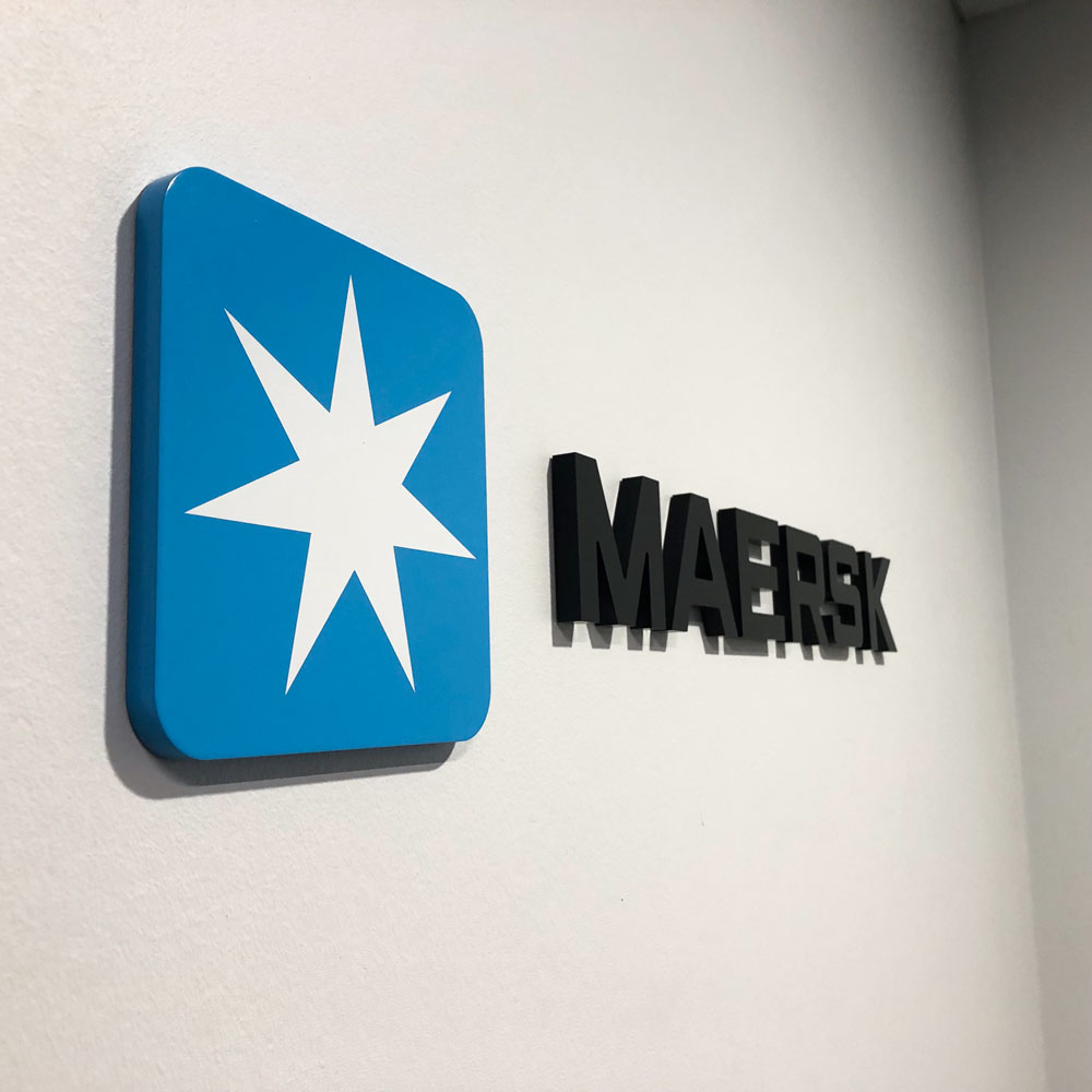 Maersk logo udskåret akryl
