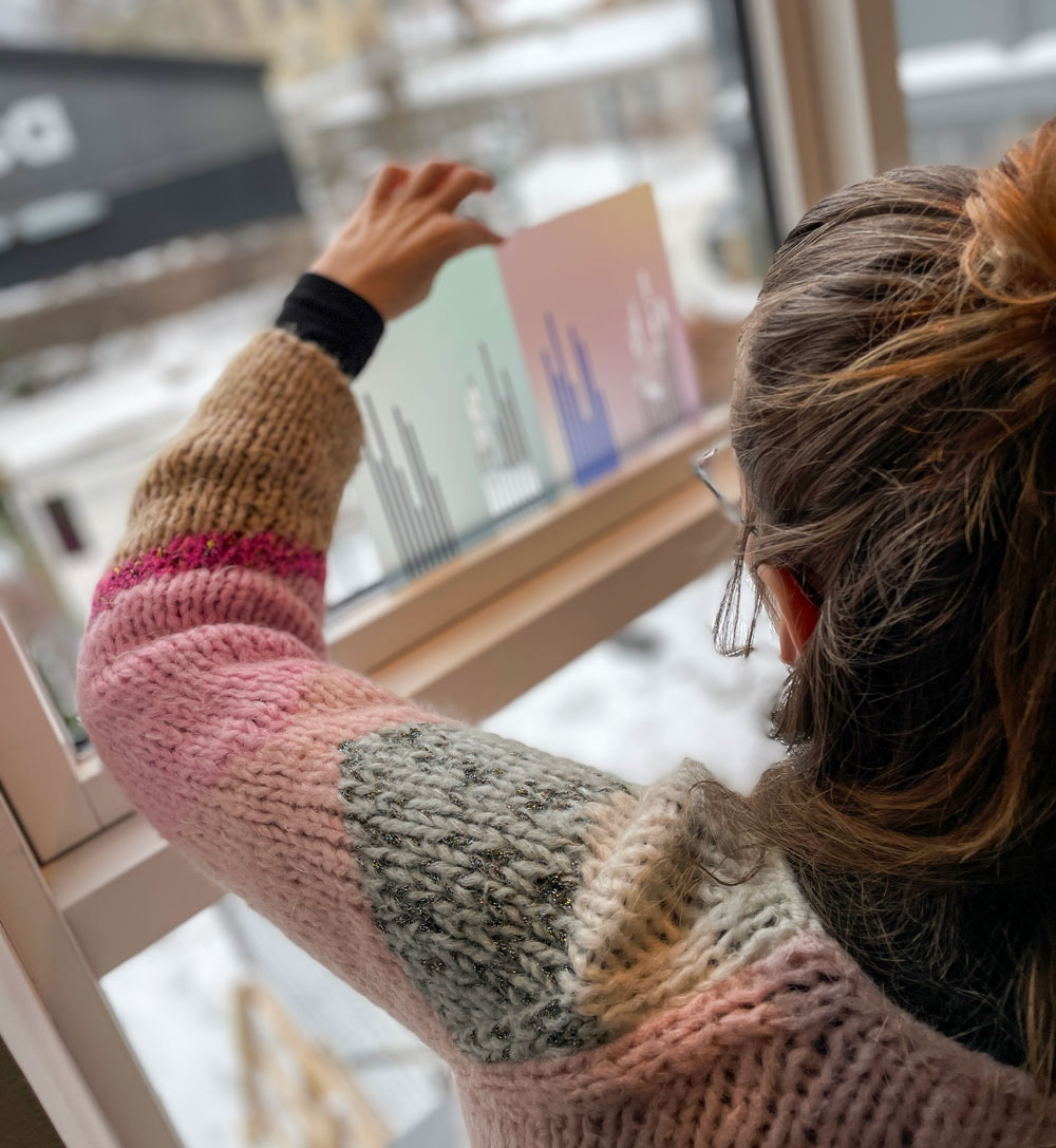 Anja afprøver folieløsninger