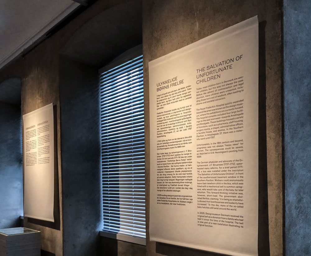 Designmuseum Danmark droppaper med print